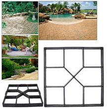 

40 * 40cm Square Path Maker Concrete Molds for Garden Decoration Black Plastic Molds