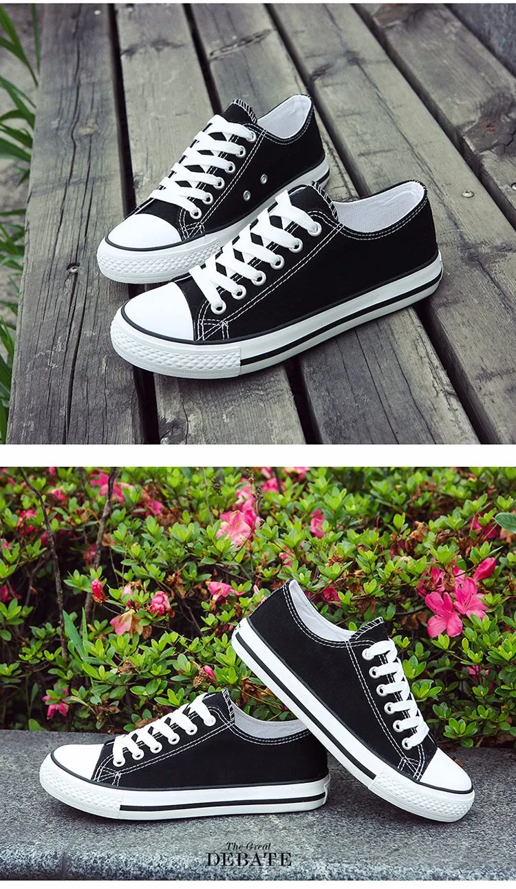 Hellozebra Men Casual Canvas Shoes Classical Lace Up Solid Flats Breathable Board Soft Leather Students Shoes 2016 Autumn New (28)