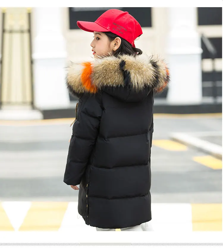 children Down& Parkas 6-15 T winter kids outerwear boys casual warm hooded jacket for boys solid boys warm coats