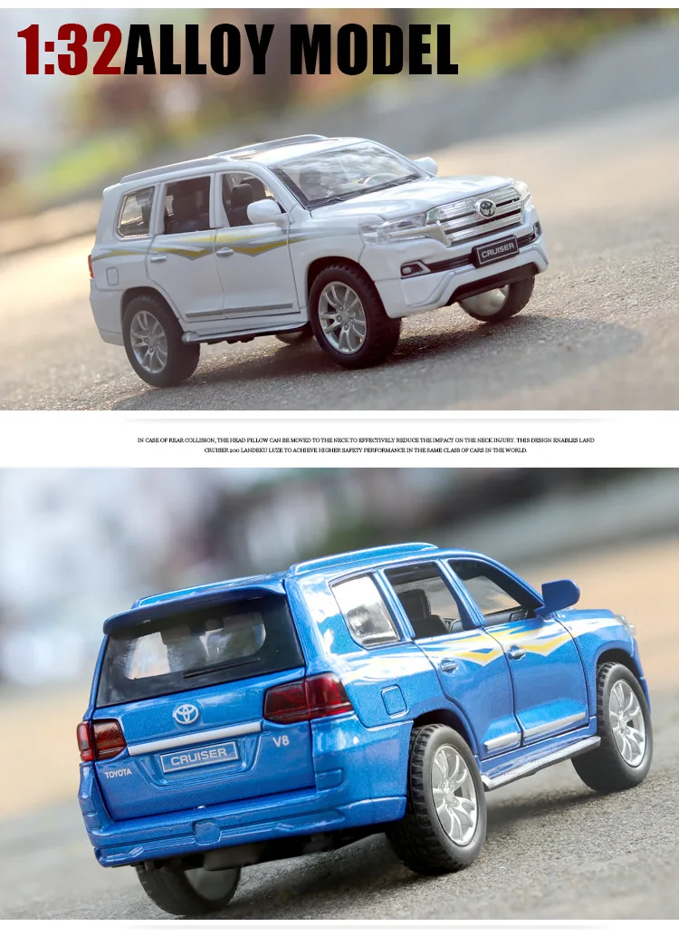 1/32 Diecasts& Toy Vehicles Prado модель автомобиля со звуком и светильник коллекция автомобиля игрушки для мальчика Детский подарок brinquedos