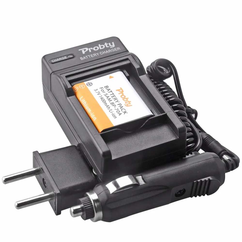 Probty BP 70A BP70A Battery + charger for Samsung ES65 ES67 PL100 PL101