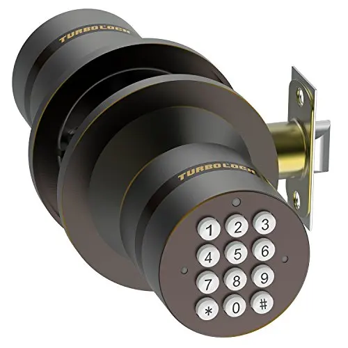 

Advanced Safety Turolock Keyless Intelligent Lock - With Automatic Lock, Easy Installation Of Standby Battery, Bronze