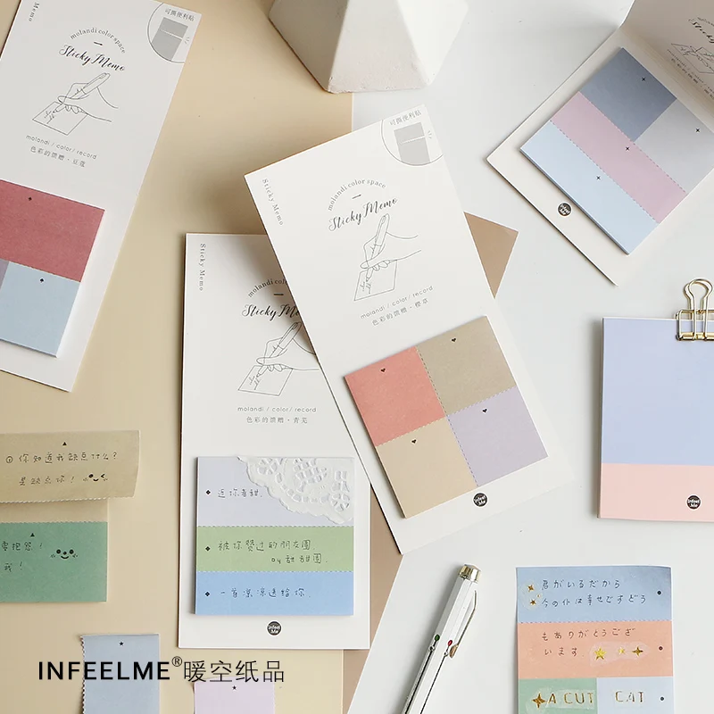 

Infeel.me colors gift memo pad sticky message note notepad pack