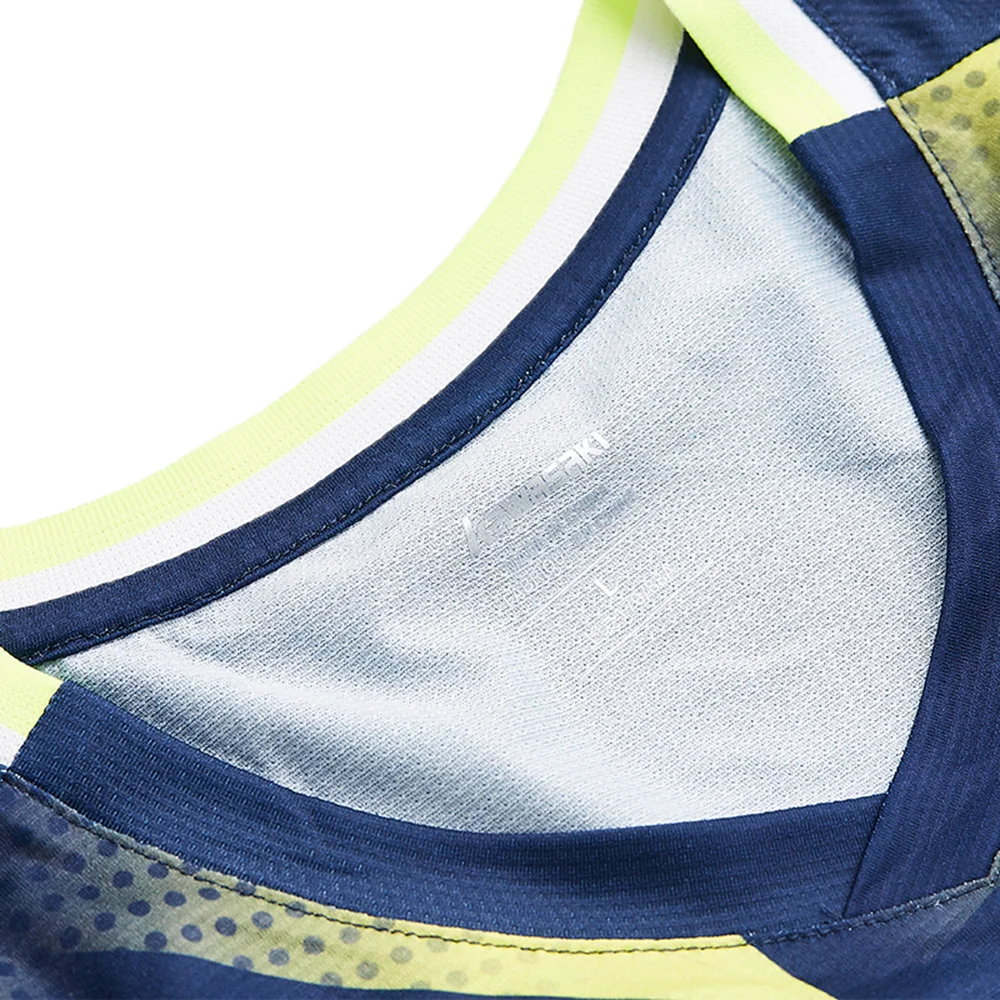 Kawasaki Мужская спортивная рубашка без рукавов с v-образным вырезом синяя футболка Топы дышащие футболки для бега для мужчин ST-S1109