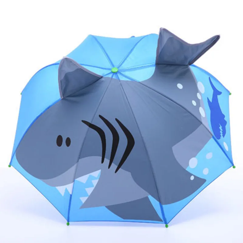 Yesello 3D мультяшный детский зонтик с животными анимация креативные Длинные ручки Акула Тигр принцесса Зонты 3D Уши детский зонтик - Цвет: 7