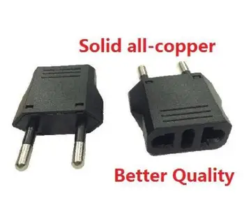 

5pcs/lot US to EU AC Power Plug Travel Converter Adapter Household Plugs Wholesale EC Plug enchufe de la UE