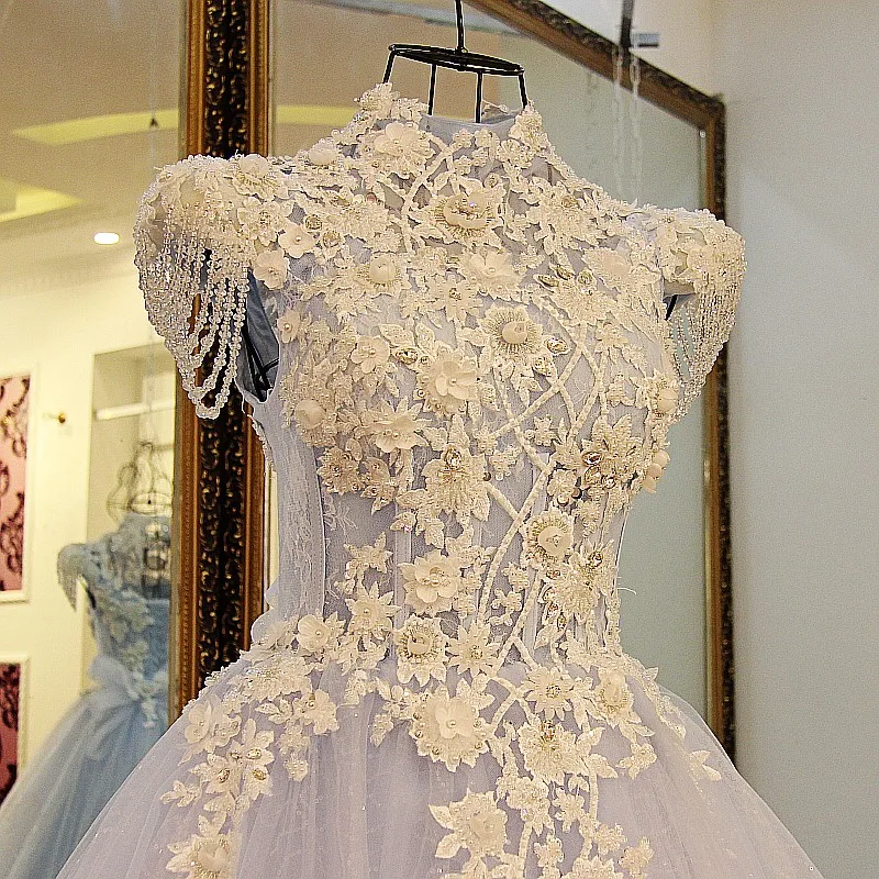 Винтажное мусульманское свадебное платье Vestido De Noiva ТРАПЕЦИЕВИДНОЕ фатиновое с