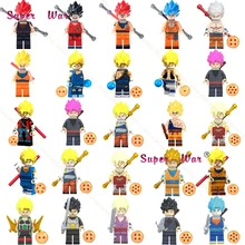 Единичные строительные блоки Dragon Ball Z Goku Vegeta Comics movie Коллекционная серия строительство Сейлор игрушечная Луна для детей