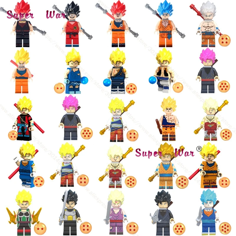 

Single Building Blocks Dragon Ball Z Goku Vegeta Comics movie Collection Series construction Sailor Moon toy for children