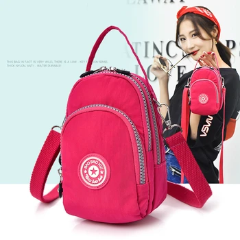 

1pc Oxford Woman Wallet Pouch Mini Shoulder Zipper Bag Girls Coin Purse Wallets Pocket Women Messenger Money Bags Cards Holder