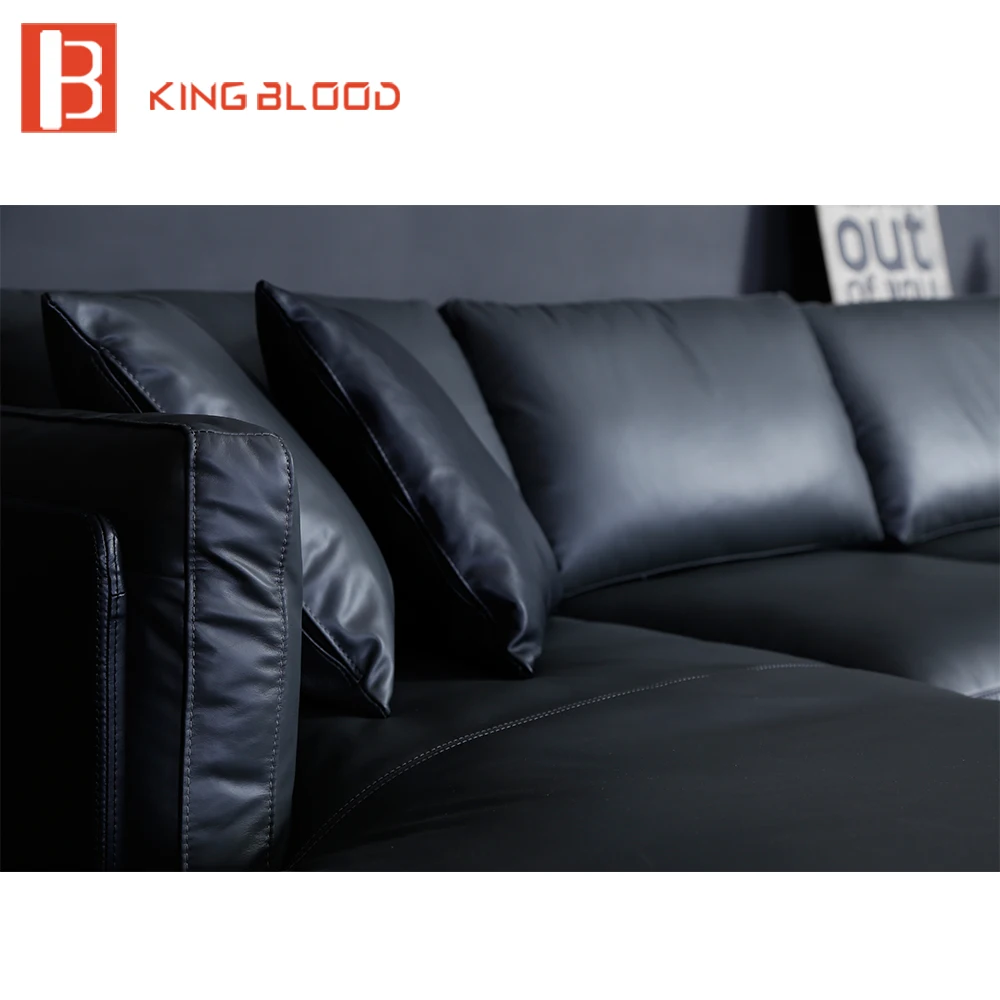modern sectional genuine Nappa soft leather sofa furniture