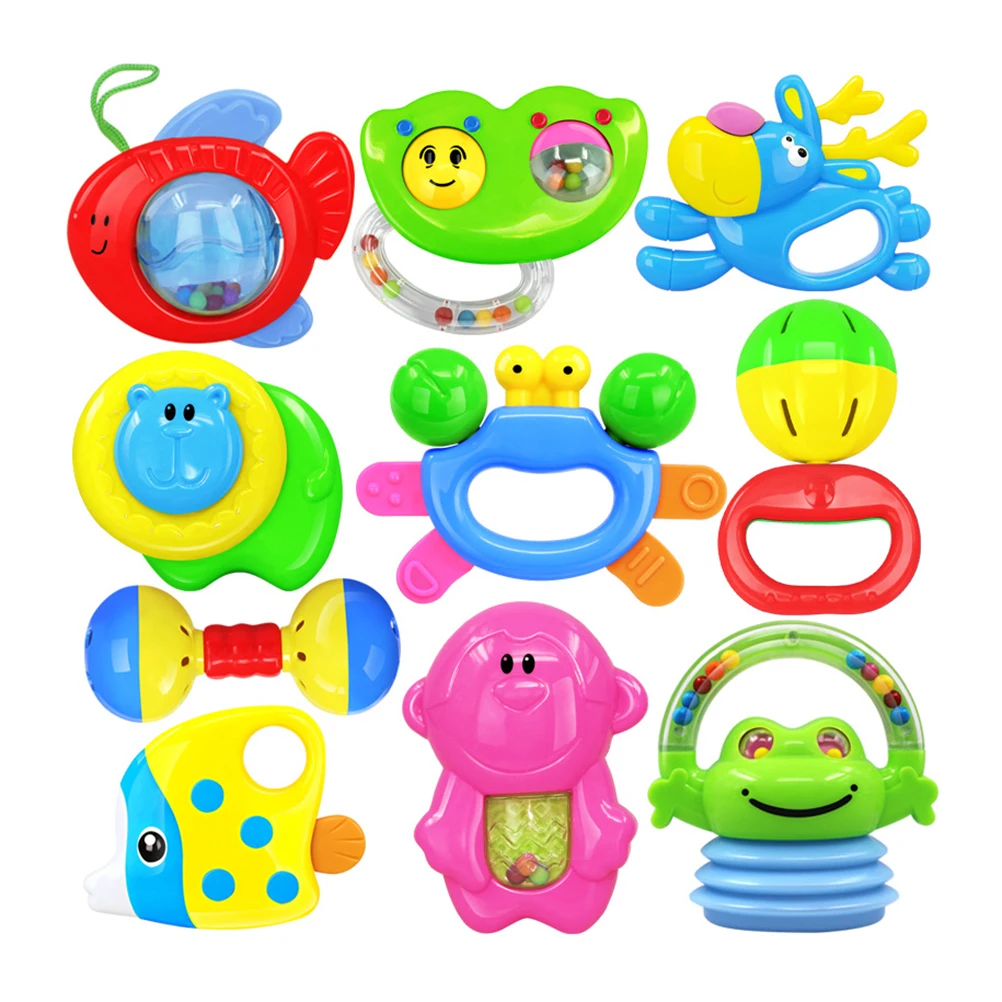 Babys первая погремушка и прорезыватель Игрушка Младенческая развивающая игрушка малыши подвесные игрушки для коляски звук колокольчик детский подарок(случайный стиль
