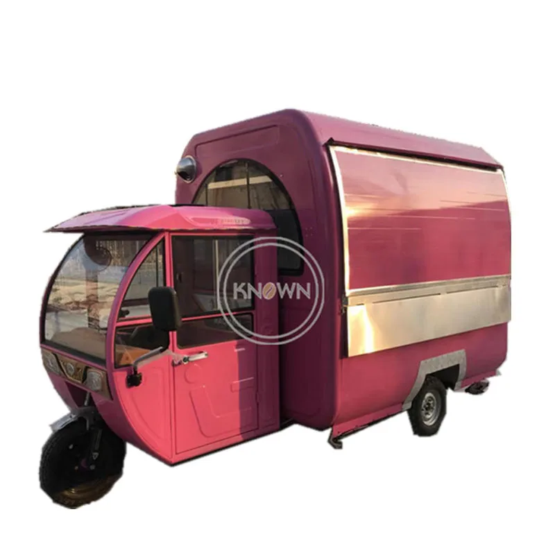 

2.2m Electric power factory customize design 3-wheelers food cart food tricycle cart truck with conopy