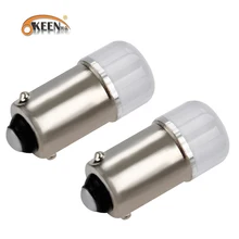 OKEEN 2 шт. супер яркий 12 В Автомобильный светодиодный светильник BA9S керамический COB светодиодный светильник лампы BA9S T4W автомобильный светильник номерного знака Лампа для чтения белого цвета