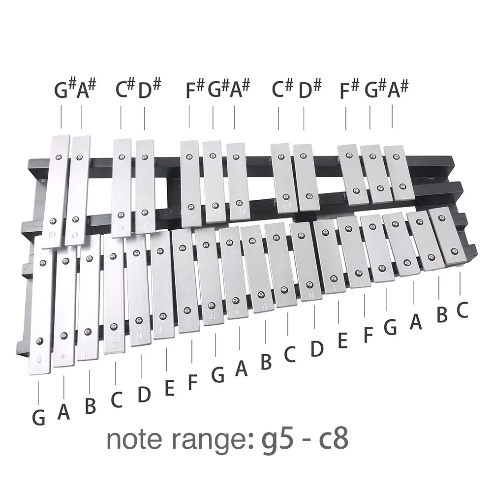 30 нот ксилофон фортепиано складной Glockenspiel вибрафон с сумкой для переноски молоток Новая Музыка образование ударный инструмент