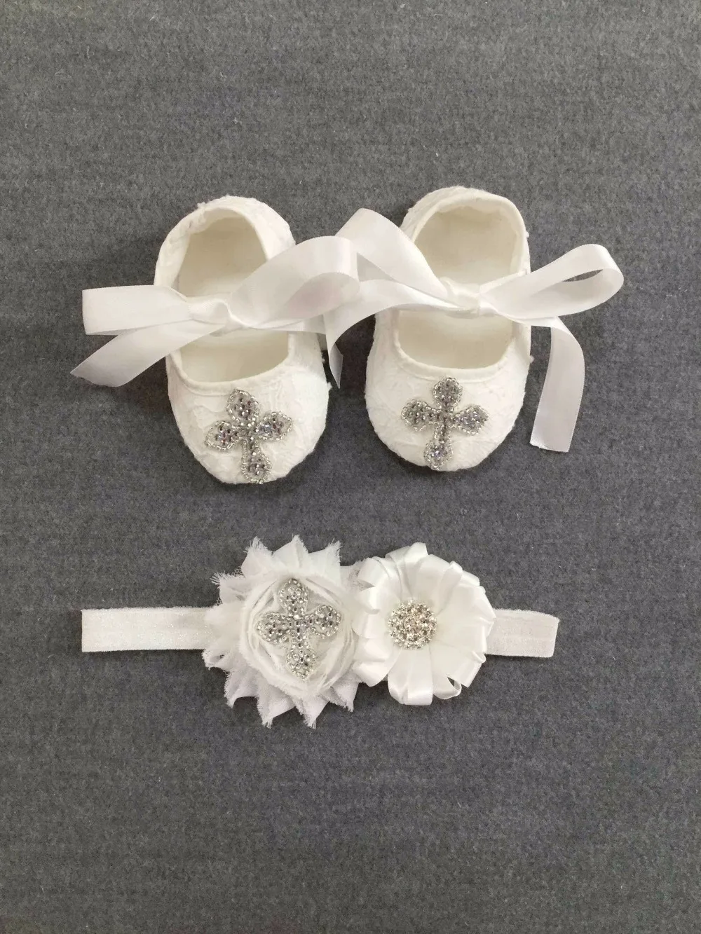 

2017 0-18m soft baby shoes crochet toddler infant White Lace Christening Shoes newborn infant baby girl princess