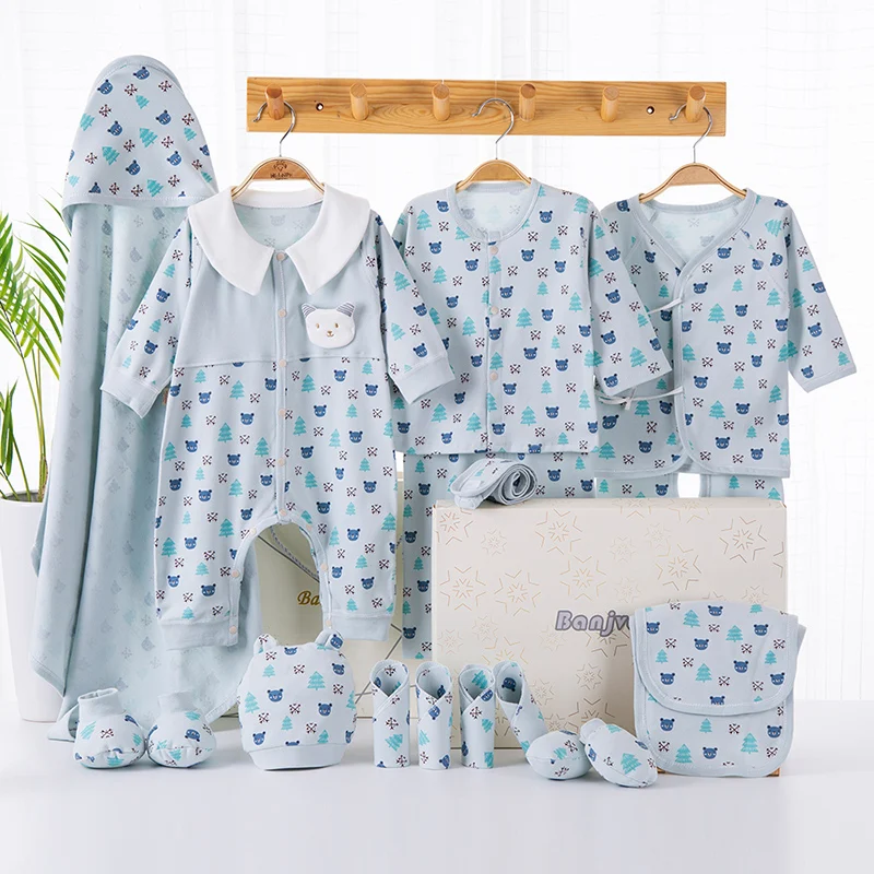  Cartoon Newborn Clothes Baby Gift Set Cotton New Born Baby Girl Boy Clothes Infant Clothing Baby Ou