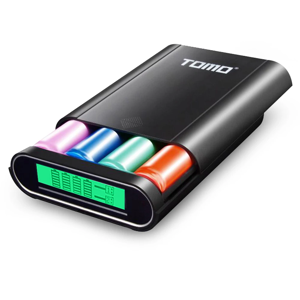 Литий ионный аккумулятор TOMO M4 4x18650 с зарядным устройством|18650 li-ion battery charger|li-ion