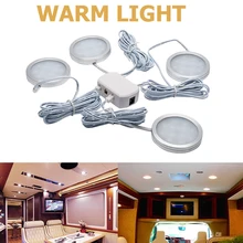 Foco LED Interior de 4x12 V luz cálida para Camper Van Caravan lámpara de autocaravana