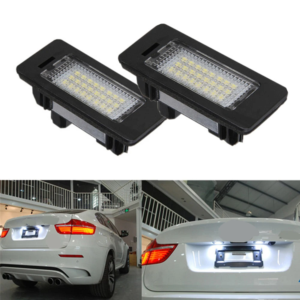 2pcs/Pair 24 Led license plate led light Lamp White 6000K Error Free