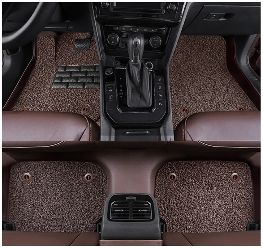 

Auto Floor Mats For Audi A7 S7 TFSI FSI 2011-2017 Foot Carpets Step Mat High Quality New Water Proof leather Wire coil 2 Layer