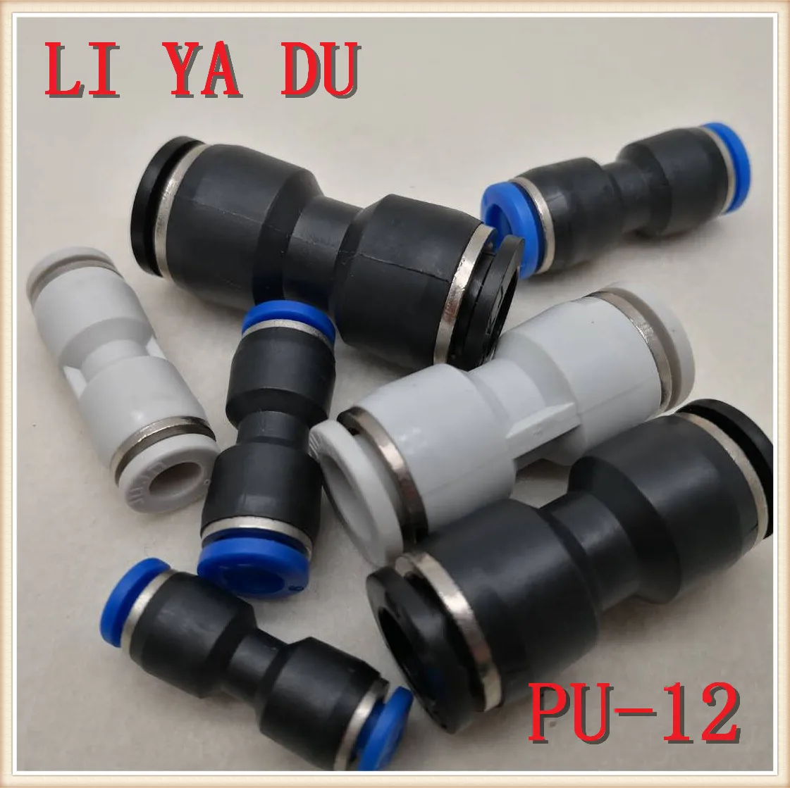 

10pcs/lot PU-12 Pneumatic pipe joint quick pass direct plug 12mm