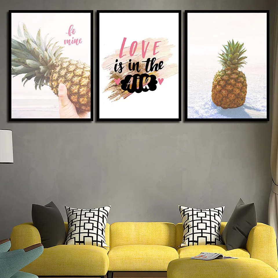 Nordic-Style-Quotes-Painting-Prints-Pineapple-Fruit-Pictures-Kids-Bedroom-Wall-Artwork-Canvas-Poster-Office-Fashion (1)