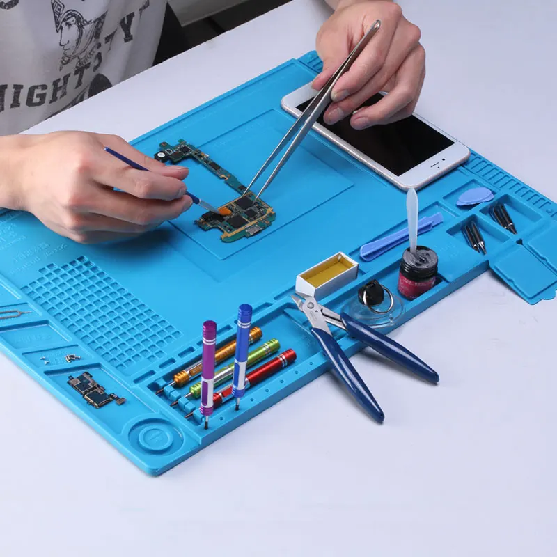 Термостойкий силиконовый коврик для пайки 45x30 см|soldering station|bga soldering stationstation station |