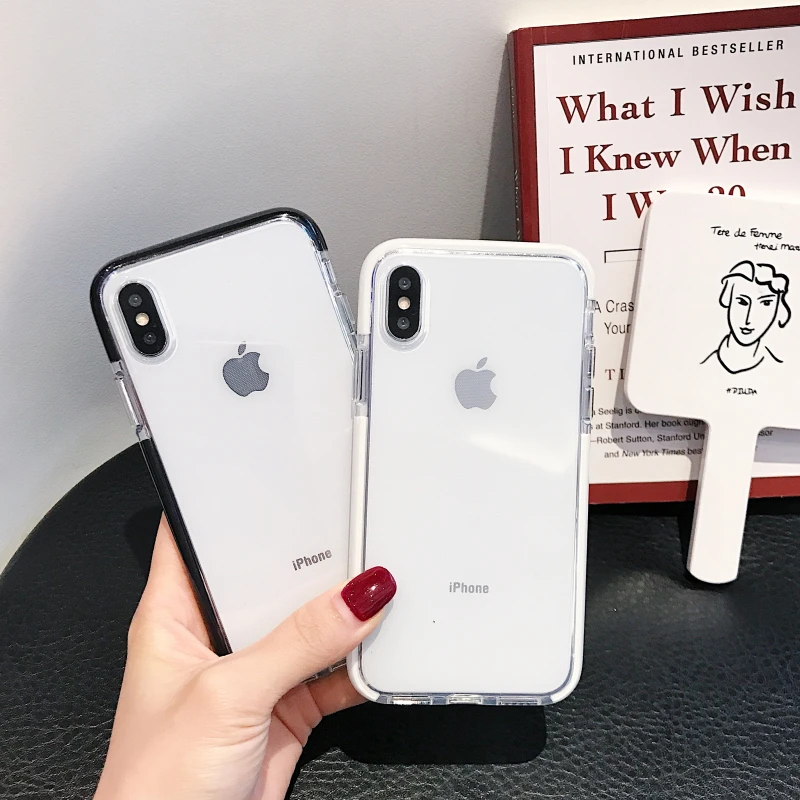 

Fashion Anti-knock Shockproof Case for iphone X XR XS Max Transparent soft TPU case for iphone 6 6s 7 8 7plus Protective shell