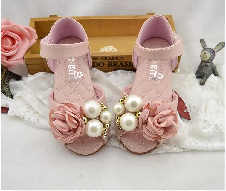 Летние детские сандалии, обувь принцессы, Корейская обувь для девочек, обувь маленькой принцессы, кожаные сандалии с открытым носком на