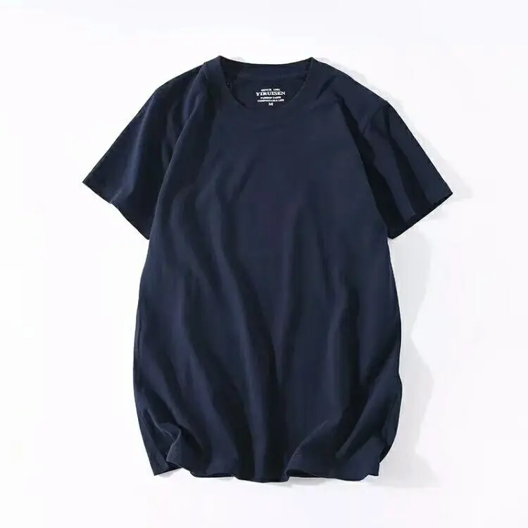 

Summer new cotton men loose casual round neck T-shirt wild solid color short-sleeved men's clothing JC09