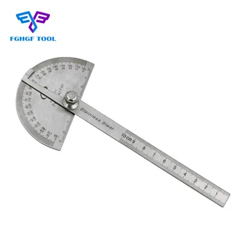 

FGHGF Stainless Steel 10cm 180 Degree Adjustable Protractor Angle Finder Craftsman Woodworking Ruler Caliper Measuring Tools