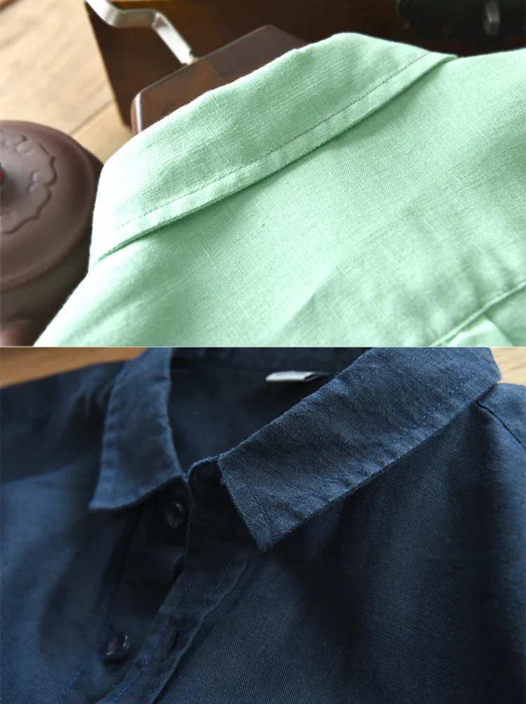 Летние новые повседневные мужские рубашки из дышащего хлопка, модные рубашки с длинными рукавами, приталенные рубашки с воротником под горло, мужские TS-313