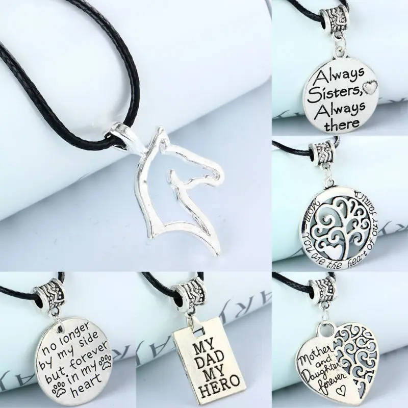 Heart Dog Pet Paw Necklace Pendant Jewelry Charm Mom Daddy Grandma Horse Teacher Heart Dog Pet Paw Necklace Pendant Jewelry Charm Mom Daddy Grandma Horse Teacher