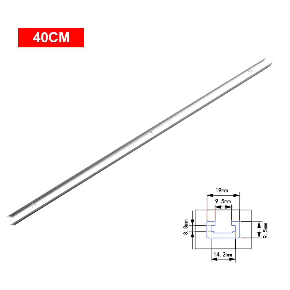 T Tracks Miter Tool Bar Pusher Chute Silver Aluminum Alloy Limit Beveled Track Hardware Modification Woodworking