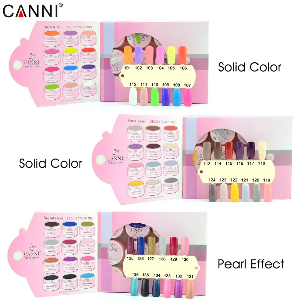 

#30611 CANNI 3 Series UV/LED Color gel 12pcs/set Soak Off UV/LED Color Gel Kit Color Professional UV/LED Gel Pain System