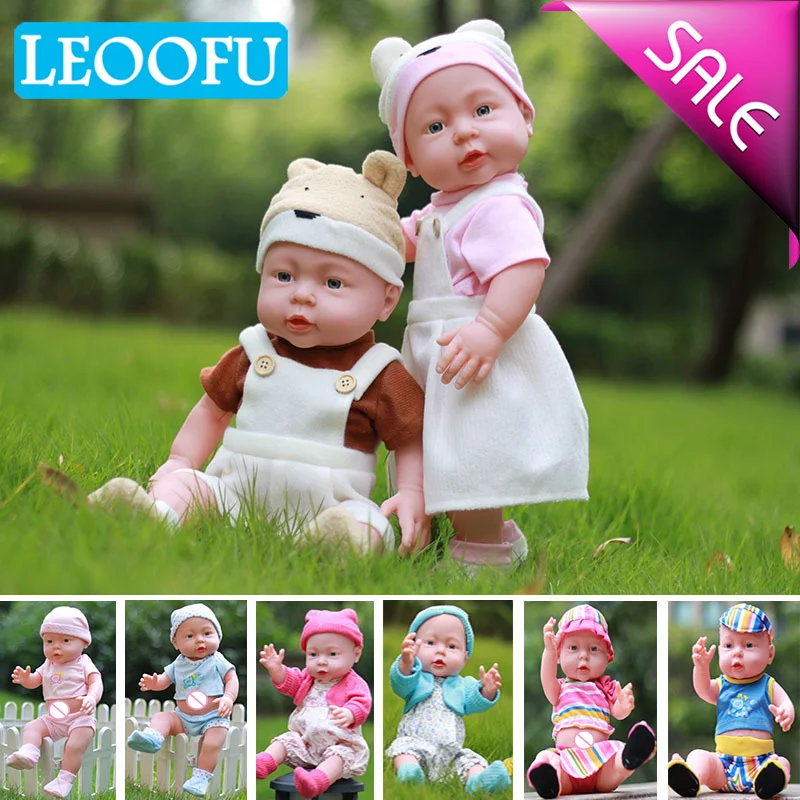 

LEOOFU 41cm 17inch baby silicone dolls soft vinyl stuffed body lifelike bebe reborn children playing toy birthday christmas gift