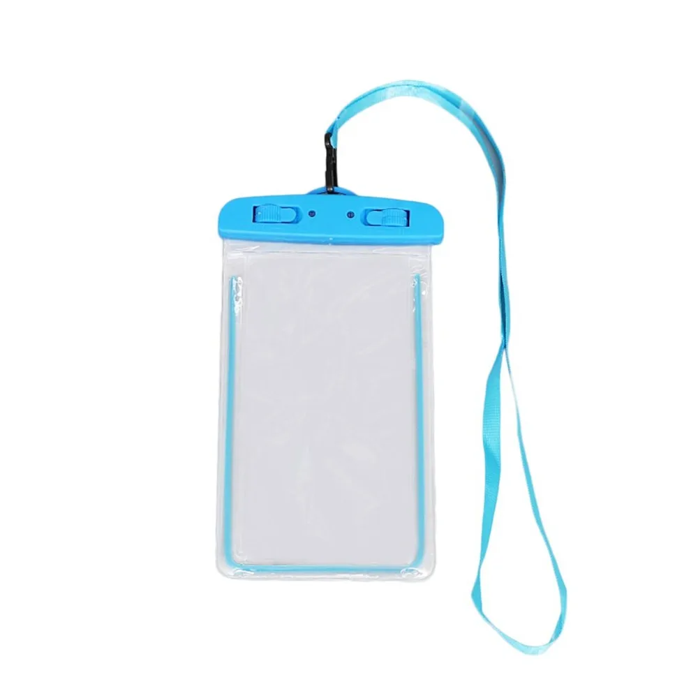 Swimming Bags Waterproof Bag with Luminous Underwater Pouch Phone Case For iphone 6 6s 7 8 universal Band Color Random