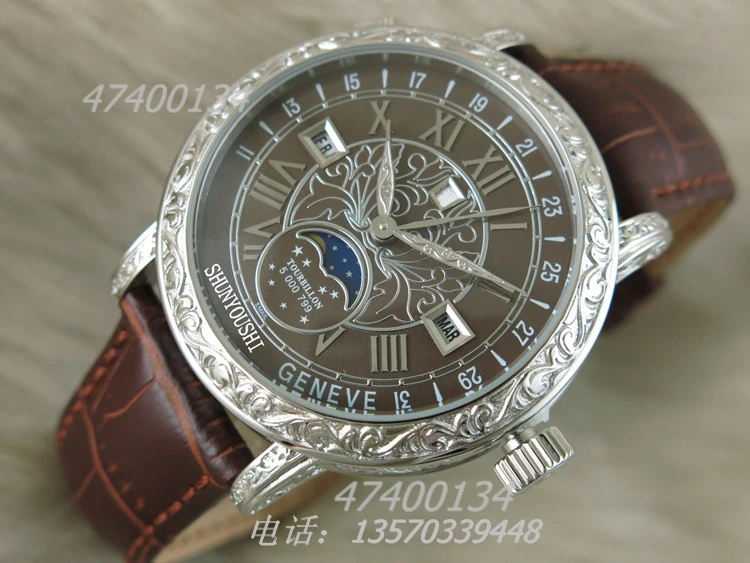 Мужские часы Топ бренд подиум роскошный европейский дизайн кварцевые наручные часы A06777