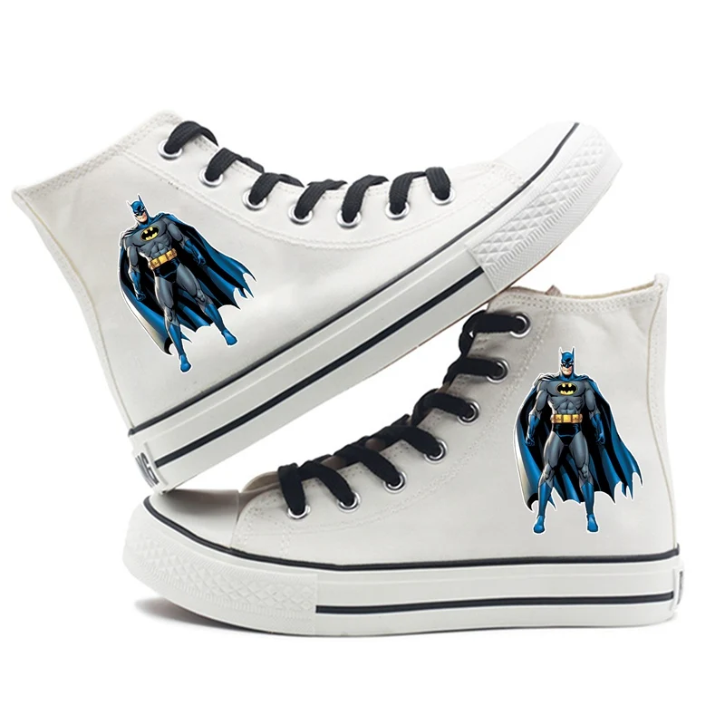 DC Comics Justice League Batman The Dark Knight Cartoon High Top Breathable Canvas Uppers Sneakers