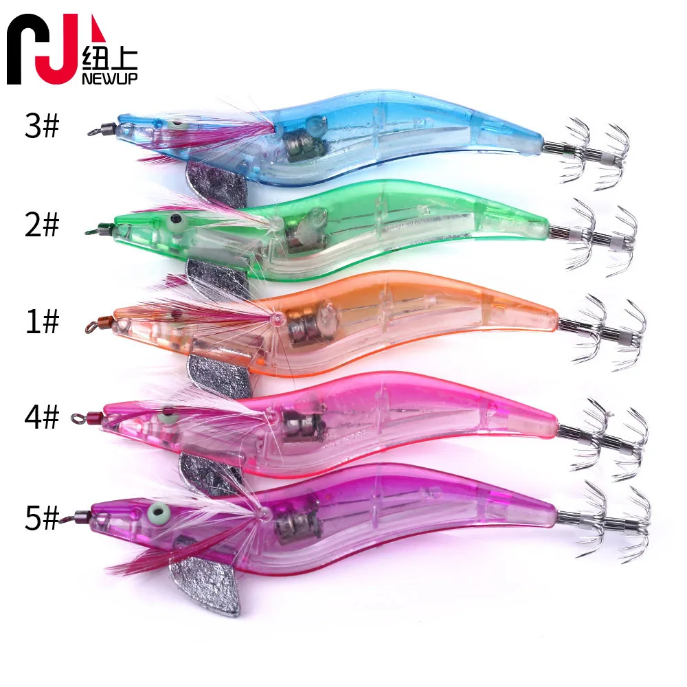 NEWUP 1 шт. 105 мм 15 г 3 0 # кальмарные Джиги световые рыболовные приманки Светодиодный