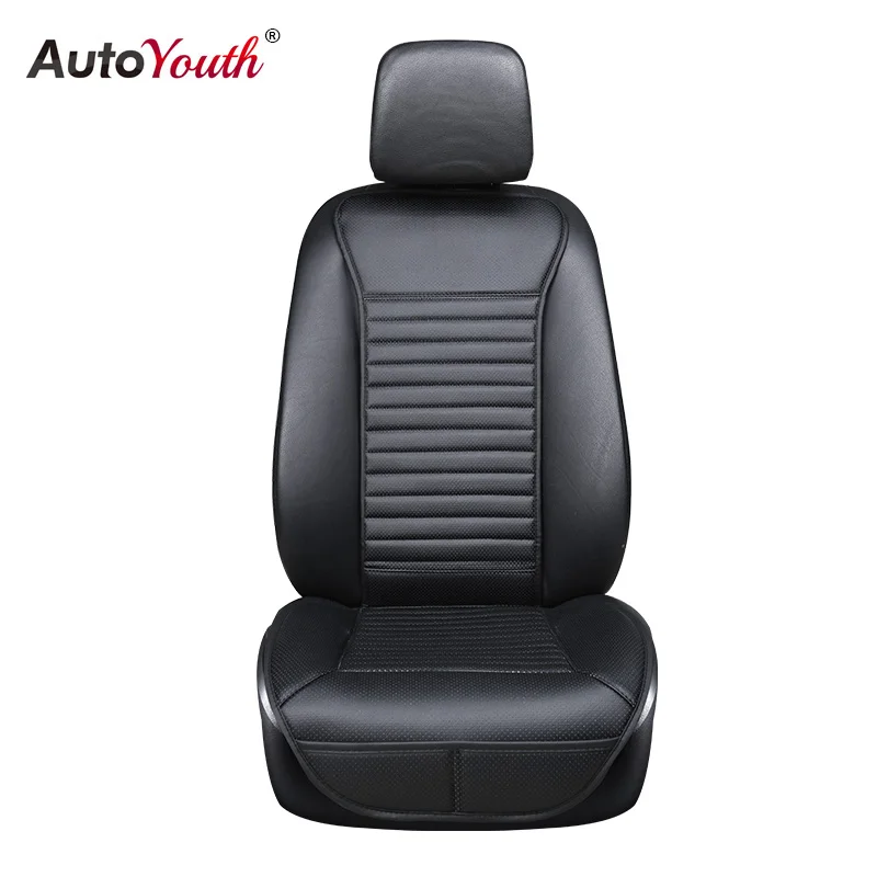 AUTOYOUTH Luxury PU Leather Car Seat Cushion Suit for Most Cars with ...