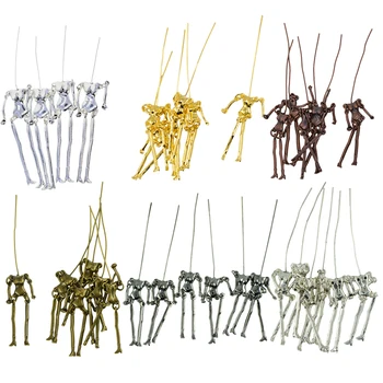 

34 pcs/ Sets Human Shape Skeleton Body DIY Dolls Pendant Charms For Jewelry Making Woman Girls Necklace Findings 6 Colors