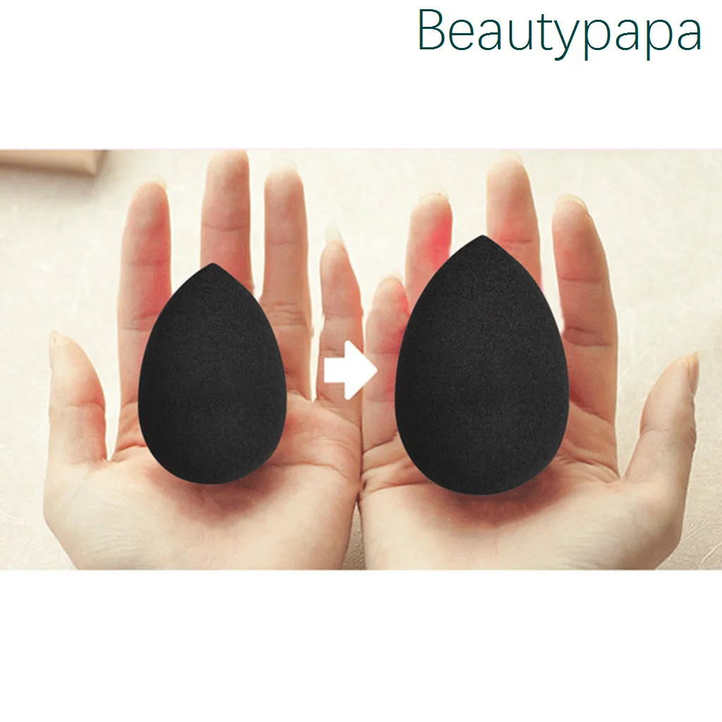 Профессиональный черный косметический блендер BeautyPaPa двойная мягкая губка для