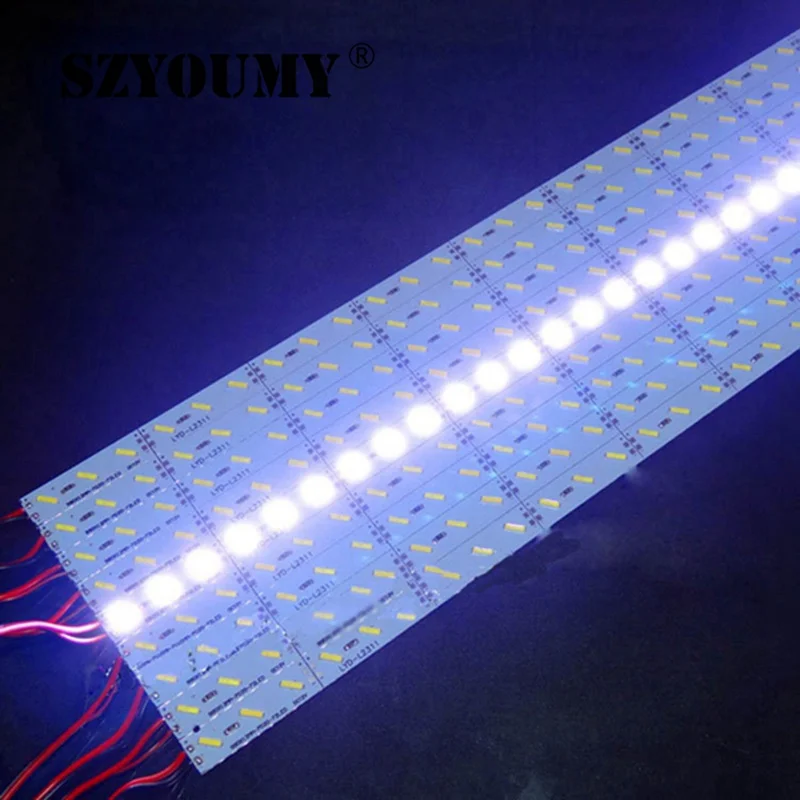 SZYOUMY не водонепроницаемый 7020 SMD 72 светодиодный s/M светодиодный жесткий полоса DC 12 V 7020 светодиодный трубка Жесткая светодиодная лента холодный белый теплый белый