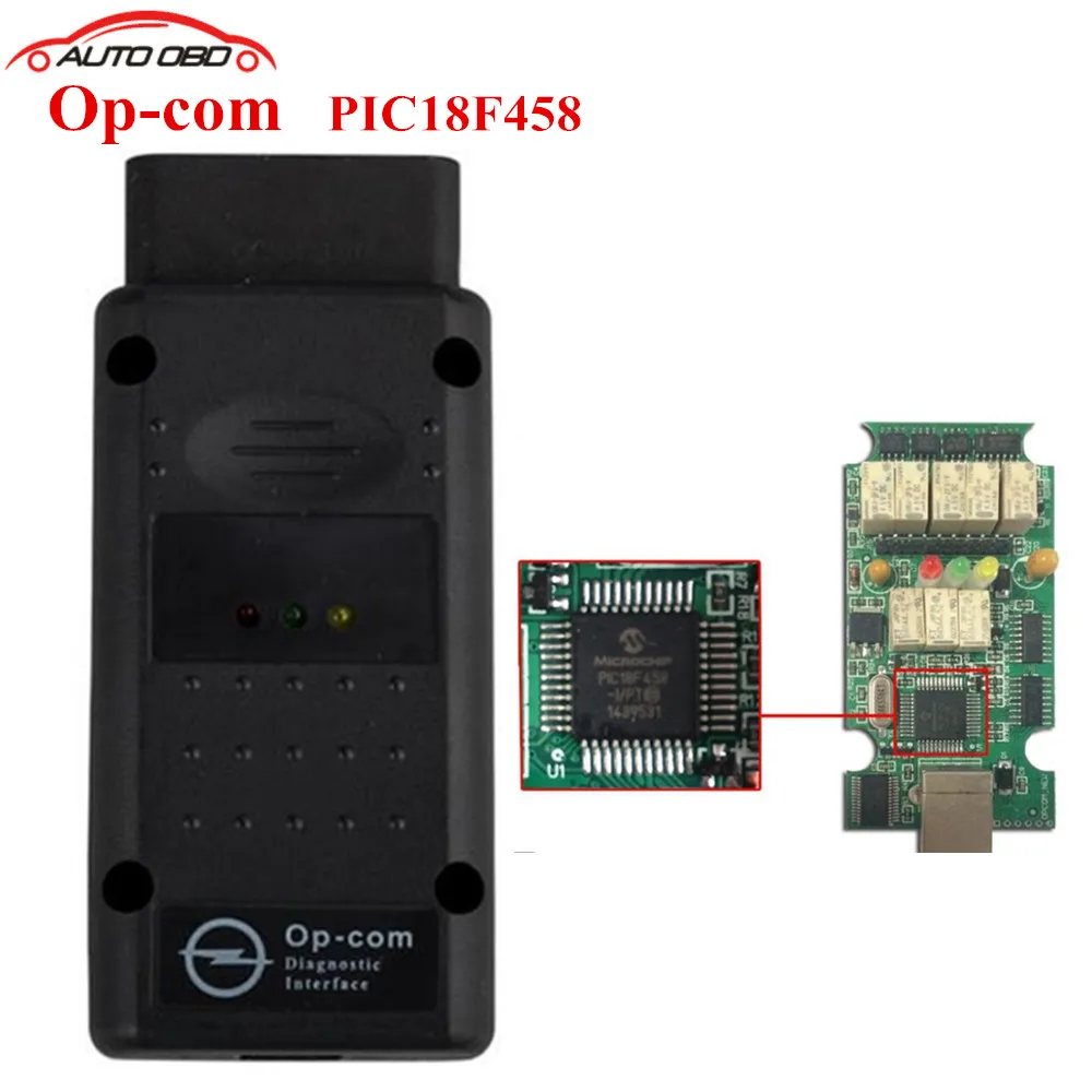 С PIC18F458 чип V1.59 недавно OBD2 op-com/Op com/Opcom/для opel сканирующий инструмент