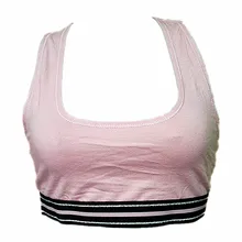 Женский Быстросохнущий хлопковый удобный бюстгальтер Топ жилет нижнее белье Фитнес упражнения мягкий бюстгальтер Топ майка H419