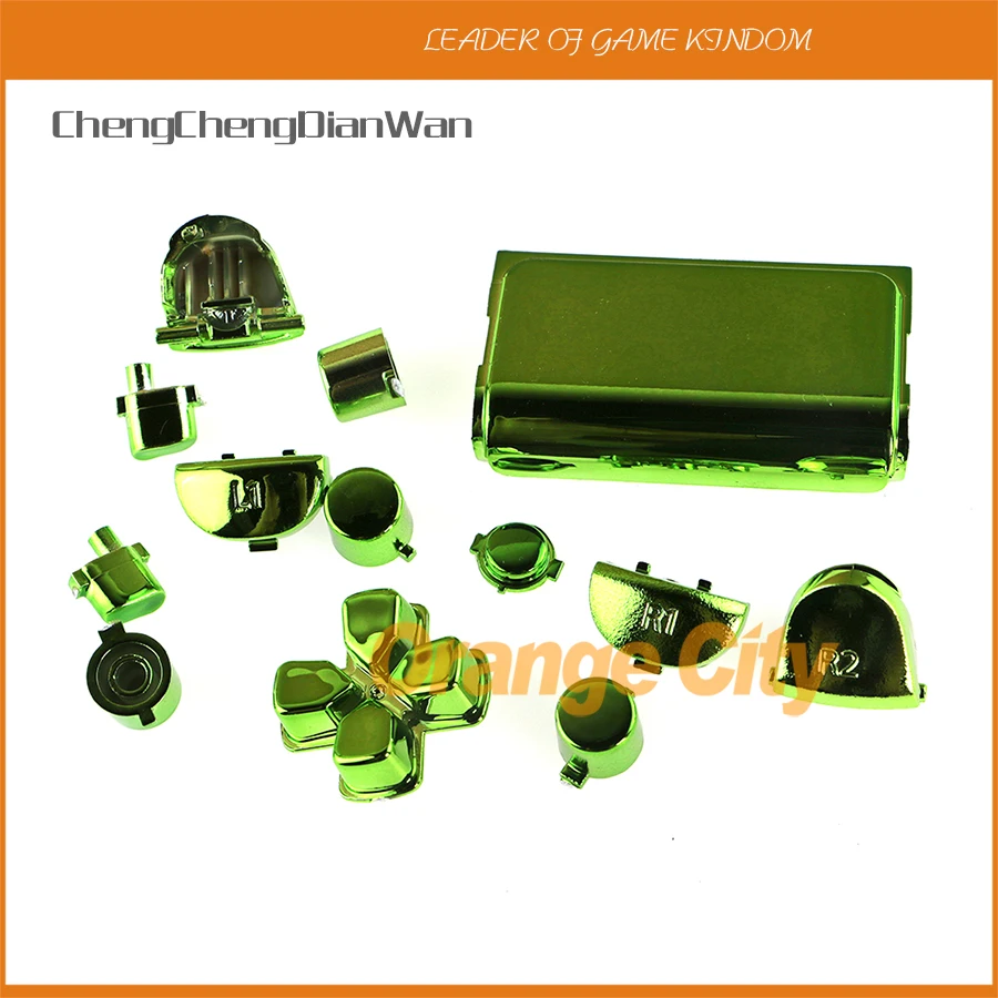 

ChengChengDianWan Full Chrome Button Replacement Mod Game Kit for Playstation 4 PS4 Controller Joystick repair parts
