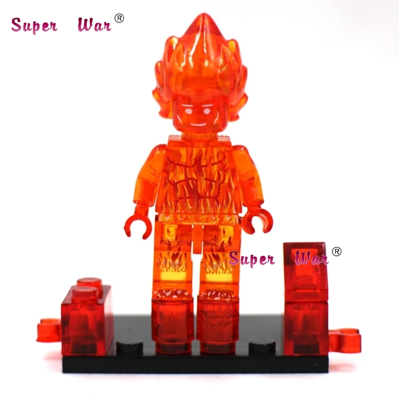 

Single Fantastic 4 Four Human Torch The Thing Invisible Woman Thanos Firestorm building blocks models bricks toys for children