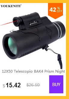 Монокуляр 10x42 высокой мощности телескоп HD зум оптический Spyglass светильник ночного видения военный HD Профессиональный охотничий инструмент